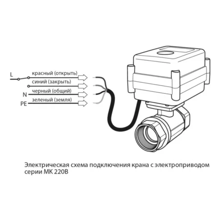 Шаровой кран с электроприводом MK 220В